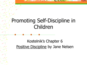 Promoting Self - Discipline in Children - UCA