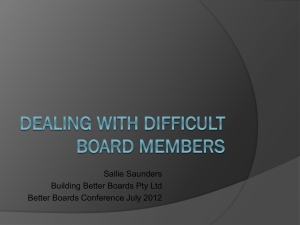 Dealing With Difficult Board Members