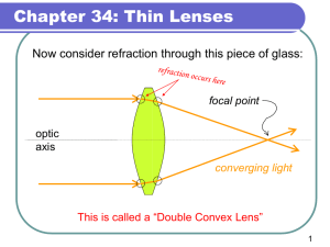 Feb 5: General Physics Thin Lens Lecture Notes