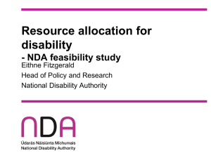 Resource allocation for Disability