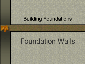 Foundation Walls