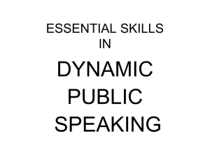 Essential Skills in Dynamic Public Speaking - AIM-IRS