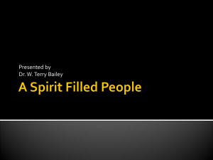 A Spirit Filled People
