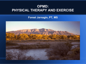 OPMD: Physical Therapy and Exercise