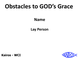 Obstacles to Grace