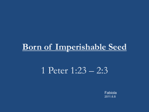 Born of Imperishable Seed