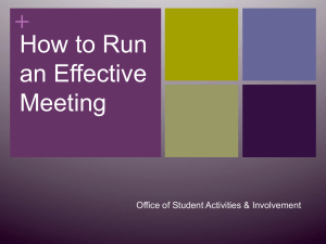 Run Effective Meetings