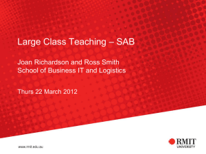Large Class Teaching – SAB