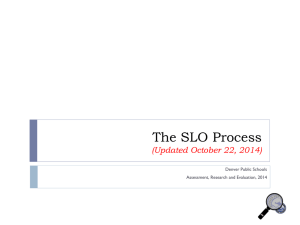 SLO 101 Turnkey - Department of Assessment, Research & Evaluation