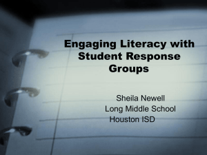 Engaging Literacy With Student Response Groups