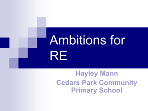 Ambitions for RE