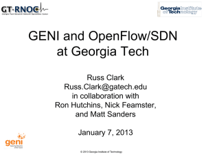 OpenFlow/SDN at Georgia Tech
