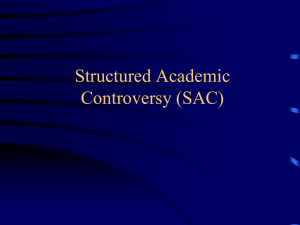 Structured Academic Controversy (SAC)