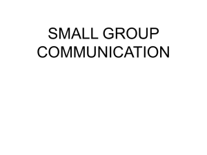 SMALL GROUP COMMUNICATION