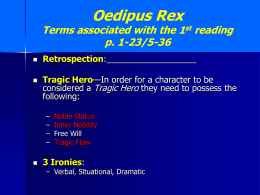 A five paragraph essay that shows how oedipus is a tragic hero