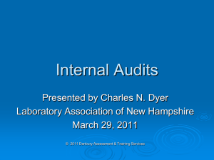 Internal Audits - Laboratory Association Of New Hampshire