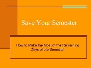Save Your Semester