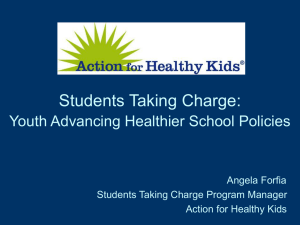 Students Taking Charge - Action for Healthy Kids
