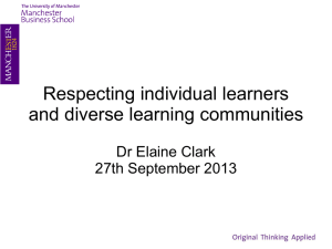 Respecting individual learners