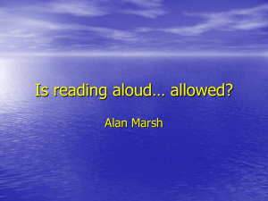 Is reading aloud… allowed? - Alan Marsh