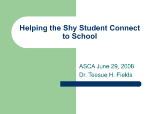 Teesue H_ Fields HELPING THE SHY STUDENT CONNECT TO