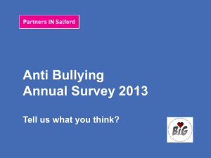 What is bullying? - Salford City Council