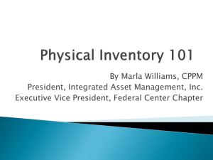 Best Practices in Physical Inventories