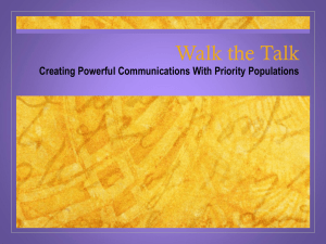 Walk the Talk: Creating Powerful Communications with Priority