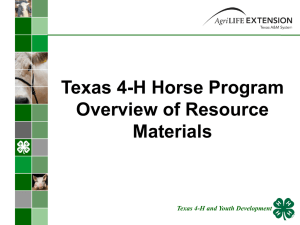 Powerpoint - Texas 4-H and Youth Development