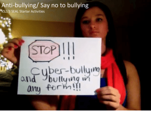 Say no to bullying - The SEAL Community