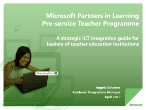 Microsoft Partners in Learning Pre
