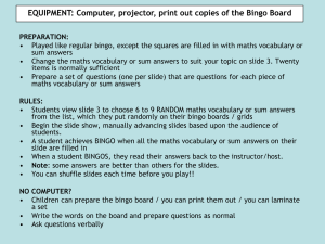 MCR - Whole class Bingo powerpoint game