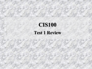 CIS100-Test1-Review-S13-AllSections