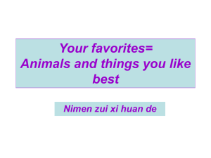 Favorite animals etc..