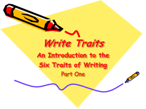 Six Trait Writing PPT