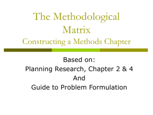 The Methodological Matrix
