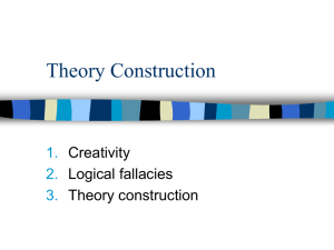 Logical fallacies. Two ways to construct a theory