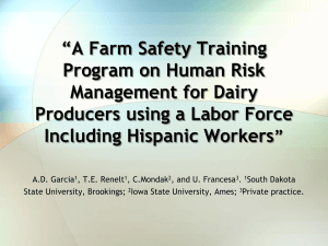 A Farm Safety Training Program on Human Risk Management for