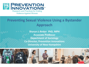 Preventing Sexual Violence Using a Bystander Approach