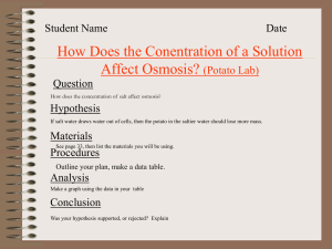 Lesson 11 How Concentration Affects Osmosis Lab