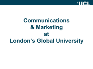 Communications & Marketing at London`s Global University