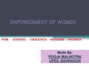 4. empowerment of women - Rajasthan State Human Rights
