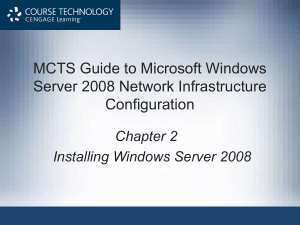 Installing Windows Server 2008