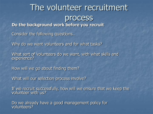 Volunteer-recruitment