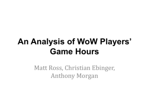 An Analysis of WoW Players` Game Hours