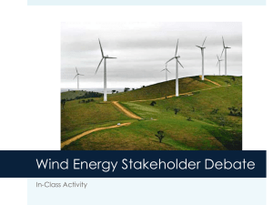 Wind Energy Stakeholder Debate