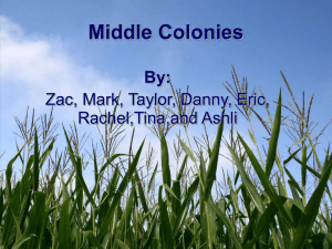 Middle Colonies - "One Room Schoolhouse".