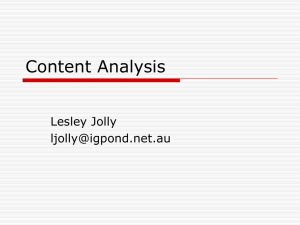 Content Analysis - AAEE