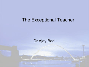 The Exceptional Teacher