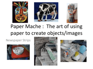 Paper Mache : The art of using paper to create objects